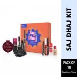 Blue Heaven Saj Dhaj Festive Makeup Kit for Women | Full Face Makeup Kit Combo Set | Natural Medium Tone | Pack of 10 | Long Lasting Beauty Makeup Gift Set for Girls | 19g + 26.3ml - Image 2