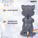 Gooyo GY-838-17/27 Virtual Animal Talking Tom Cat Toy for Kids | Best Musical Toy with More Features | Best Gift for Kids with Songs and Stories | Black | 3xAA Battery (Not Included) - Image 2