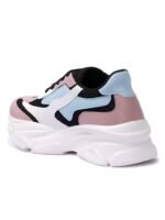 layasa Womens Casual Sneakers Shoes|Colorblock Sneakers with Ultra Soft Cushion Lace-Up All-Day Comfort Shoes|Multicolour - Image 4