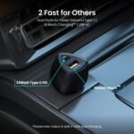 Portronics 51W Car Power 16 Fast Car Charger with Dual Output, 51 Watts Total (18W USB + 33W Type C PD), Fast Charging, Adapter for iPhone & Android Smartphones and Tablets (Black) - Image 3