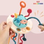Wembley Pull String Teethers Baby Toys for 6 to 12 Months | BPA Free Food Grade Silicone Fine Motor Skills Montessori Toddler Toys for Babies Girl Boy | Teething Strings Sensory Travel Friendly - Image 8