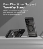 Ringke PC UX Magnetic For Samsung Galaxy S25 Ultra Case Back Cover [Built-In Kickstand] Duarable Dual Layer Rugged Bumper Protective Shockproof Cover Compatible With Magsafe Accessories-Smoke Black - Image 8