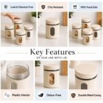 SR (Set of 2) Oval Window Plastic Storage Container (1000ml) | Airtight Kitchen Storage Containers | Containers for Kitchen Storage with Window for Snacks, Dry Fruits, Tea & Coffee (Multicolor) - Image 6