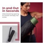 Lifelong Yoga Mat Bag for Women & Men | Lightweight Durable Polyester | Drawstring Closure & Fixed Shoulder Strap | Reinforced Stitching | Premium Yoga Carry Bag Without Yoga Mat (Black) - Image 7