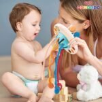 Wembley Pull String Teethers Baby Toys for 6 to 12 Months | BPA Free Food Grade Silicone Fine Motor Skills Montessori Toddler Toys for Babies Girl Boy | Teething Strings Sensory Travel Friendly - Image 9