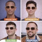 Dervin Rectangular Rimless Sunglasses for Men and Women - Image 4