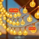 ZALAR LED String Lights, 18 Crystal Ball Bulbs, Warm White, 13.5 feet Length, Indoor/Outdoor Decorative Lighting for Festivals - Image 3