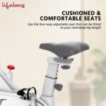 Lifelong Fit Pro Spin Fitness Bike with 7Kg Flywheel, Adjustable Resistance & Heart Rate Sensor for Fitness at Home Workouts | Max Weight Capacity: 120 kg (LLSBB49, White) - Image 5