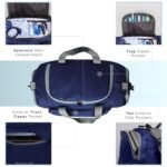 TRAVALATE 45L Ultra-Light Travel Duffle Luggage Bag Organizer - Navy Blue - Image 5