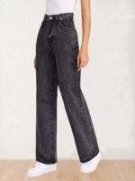 KOTTY Women's High Waist Straight Fit Cotton Blend Denim Jeans|Comfortable Regular Length Casual Jeans for Women - Image 6
