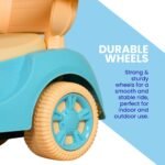 JoyRide Baby Products Ride-On Buzz Rider Plus Car for Kids with Music & Horn Steering with Back Support Handle, Seat Storage, 1 to 3 Years Upto 20 (Blue) - Image 6