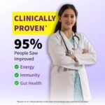 Good Monk Multivitamin for Kids, Men & Women | Clinically Proven to Improve Energy, Immunity, Gut Health | With Probiotics, Fibre, Vit B12, C, D, Iron, Zinc | Add To Food - No Taste Change | 15 Sachet - Image 3