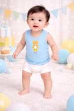 Unisex Baby Vest Sleeveless Cotton Baniyan | Kid's Sando Baniyan, Kids Vest | Soft & Breathable Baby Jabla |Toddler Innerwear for Boys & Girls, Cute Animal Print | Multicolor Pack of 6 - Image 3