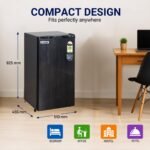 ROCKWELL MB100 Mini Refrigerator with Freezer, Grey, 5 Year Warranty - Image 3