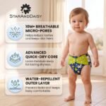 StarAndDaisy Reusable Cloth Diaper for Babies, Adjustable Washable Baby Diaper with Snap Buttons (Free Size) (Unicorn, Set of 1) - Image 3
