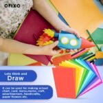 OFIXO 100 Pieces Colour Sheets Copy Printing Papers/Art and Craft Paper A4 Sheets Double Sided Coloured Origami Folding DIY Craft Smooth Finish Home, School, Office Stationery (10 Sheets each color) - Image 3