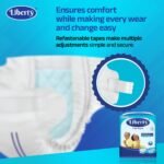 Liberty Popular Adult Diapers, Tape Style, Large (L) Size, 30 Count, Waist Size (101-152cm | 40-60 inches), Unisex, High Absorbency, Leak Proof, Wetness Indicator, Pack of 3, 10 Count/Pack - Image 2