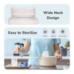 R for Rabbit First Feed 150 ml Baby Feeding PP Bottle with Anti-Colic Wide Neck, BPA Free Soft Silicone Nipple, Milk Feeder for New Born/Infants/Toddler Kids of 0+ Months (Lake Blue) - Image 6