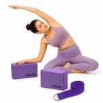 DOLTAS High Density Foam Yoga Block Set of 2 with Yoga Strap – Non-Slip Lightweight Bricks for Improved Balance, Flexibility, Strength & Stability – Support for Pilates, Stretching & Meditation - Image 2