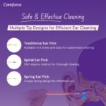 Careforce -Ear Cleaning Kit Steel Ear Cleaner Reusable Ear Wax Remover Tool Kit Set With Storage Pack, Ear Curette Cleaner And Spring Ear Buds Cleaner 6 Pcs Set Yellow - Image 4