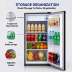 ROCKWELL MB100 Mini Refrigerator with Freezer, Grey, 5 Year Warranty - Image 8