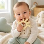 Chic Buddy Silicone Teether for 6 to 12 Months Baby with Soft Textures to Soothe Gums , Perfect Baby Teethers for 3 to 6 months BPA Free ,Teething Toys for Babies.Easy to Clean & No-Choke Design (Finger Delight yellow) - Image 2