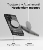 Ringke PC UX Magnetic For Samsung Galaxy S25 Ultra Case Back Cover [Built-In Kickstand] Duarable Dual Layer Rugged Bumper Protective Shockproof Cover Compatible With Magsafe Accessories-Smoke Black - Image 9