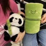 Storescent Cute Panda Plush with Bamboo, Kawaii Soft Stuffed Animals Toy, Plushies Doll Gifts for Kids Girls Boys Birthday Valentine (Panda in Bamboo) - Image 3