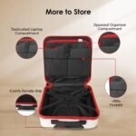 SWISS MILITARY Sirius Overnighter 45cm Hard Shell Cabin Luggage Trolley with 15.4” Laptop Compartment & 3 Dial Lock, 360° Wheels, Lightweight PC Travel Suitcase Bag for Men & Women (39L) White - Image 4