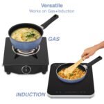 Hawkins Quik Nonstick Induction 4 Piece Cookware Set of Deep Kadhai, Frying Pan, Saucepan and Stainless Steel Lid | Kitchen Gift Pack | Grey (IQGP1) - Image 7