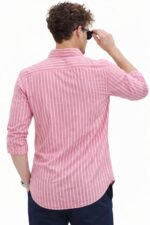U TURN Men's Casual Printed Striped Stylish Latest Formal Plus Size Shirt for Men | Cotton Mix 220 GSM - Image 3