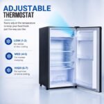 ROCKWELL MB100 Mini Refrigerator with Freezer, Grey, 5 Year Warranty - Image 7