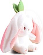 Niku Rabbit with Chain Reversible Bunny Rabbit Soft Stuffed Toys for Girls Boys Baby Kids | Cute Doll, Teddy Bear Plush Animal Toy | Strawberry/Carrot Shaped Pink Colour | Birthday Valentine Gift - Image 6
