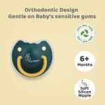 R for Rabbit Baby Tusky Pacifier Ultra Light Soft Silicone Nipple, Orthodontic Design, BPA-Free for Kids of 6 Months +|Large|Green - Image 3