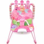Safe-O-Kid® Harmony Baby Bouncer with 1 Year Warranty Multi-Position Reclining Bouncer with Calming Music, Vibrations, Safety Harness and Musical Toy- Pink - Image 5