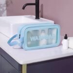 PVC Makeup Bag Travel Toiletries Organizer Cosmetic Bags Wash Bag Pouch for Travel Kit Toiletry Bag Portable Organizer Case Carry Pouch for Women Bathroom Set of 3 (Multi-Colors) - Image 11