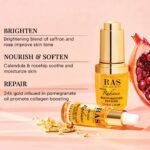 RAS Luxury Oils 24K Gold Radiance Elixir Face Serum for Glowing Skin, Skin Brightening, Reduce Wrinkles, Acne, Dark Spots, Natural & Organic - Image 2