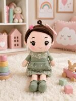 SCOOBA Girl Doll with Cute Green Frock 40cm Medium Height Stuffed Toy - Image 4