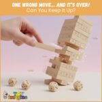 Toy Imagine 54 Pcs Wooden Tumbling Tower Game – Indoor Stacking Puzzle Blocks for Kids, Adults & Families – Fun Balancing Toy for Boys & Girls of All Ages – Party Game & Brain Teaser - Image 3