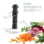 Xmart India Chopper for Kitchen Use, 900ml Push Chopper with 5 Blades, Vegetable Cutter Kitchen Accessories Items for Home Cutting Vegetables, Onion, Ginger, Garlic, Salad, Tomato, Potato (Pista) - Image 3