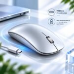 Offbeat - Atom Dual Bluetooth 5.1+5.1 & 2.4Ghz Wireless, Type-C Rechargeable 100 Hours Battery Silent Click Mouse, Triple Device connectivity Windows, Mac, iOS, Android (Silver) - Image 4