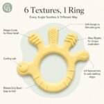 Chic Buddy Silicone Teether for 6 to 12 Months Baby with Soft Textures to Soothe Gums , Perfect Baby Teethers for 3 to 6 months BPA Free ,Teething Toys for Babies.Easy to Clean & No-Choke Design (Finger Delight yellow) - Image 3