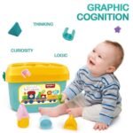 WireScorts Baby and Toddler Plastic First Educational Blocks Shape, Sorter, Colors, ABCD Shape, Toys for 1 Year Old Kids,16 Piece - Image 5