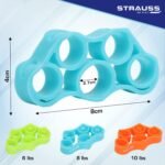 Strauss Finger Stretcher | Hand Strengthener for Carpal Tunnel Relief and Grip Strength | Silicone Finger Gripper and Finger Stretcher | Ideal for All Skill Levels | Set of 3 - Image 5