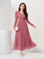 FABNEX Stylish One Piece Long Maxi Dress for Women (K-177-180) - Image 5