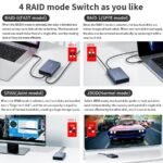 ACASIS Dual Bay 2.5 Inch USB-C to SATA HDD SSD RAID Enclosure, USB 3.0, Support RAID 0/1/JBOD/SPAN, Max 5Gbps Under UASP, 2*6TB 12TB Capacity - Image 8
