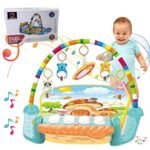 VEBETO Play Gym for Babies 0 to 12 Months (1 Year Warranty) Musical Piano Keyboard Activity Play Mat for Kids Newborn Fitness Rack Hanging Rattles Lights Tunes Music for Baby Boys Girls - Image 9