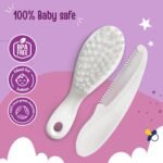 LuvLap Elegant Baby Comb & Brush Set, Soft Bristles for Gentle Hair Grooming, Complete Hair Grooming Kit for Infants, Newborns & Toddlers, Suitable from Birth (0M+), Perfect Baby Shower Gift - Image 5