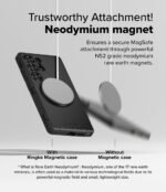 Ringke PC Alles for Samsung Galaxy S25 Ultra Case Back Cover [Strong Magnet] [Built-in Kickstand] Shockproof Protection Bumper with Adjustable Angle Stand Compatible with Magnetic Accessories-Black - Image 8