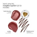 FAE Beauty The Complete Lip Kit Gift Set | Consists of 3 bestsellers - Re:Define Lip Liner, Lip Whip & Peptide Glaws Gloss | Shades - Borderline, Screw, Living - Image 7